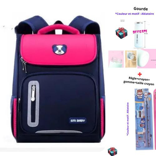 Sac à dos Kaïwaï Rose (Offert : Montre + ensemble dessinateur)