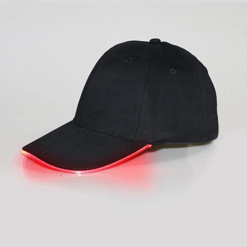Louna casquette noire de baseball avec lumière LED rouge